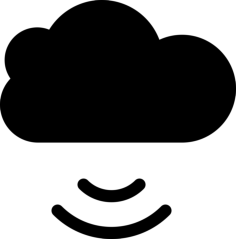Cloud Wifi Connection Circular Symbol Contour Svg Vector, Free Vectors File